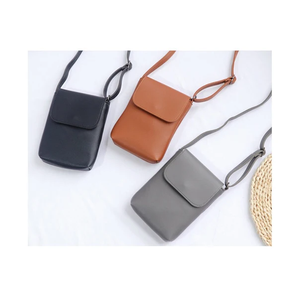 Universal Leather Cell Phone Shoulder Pocket Wallet Pouch Bag Case Mobile Phone Bag Purses