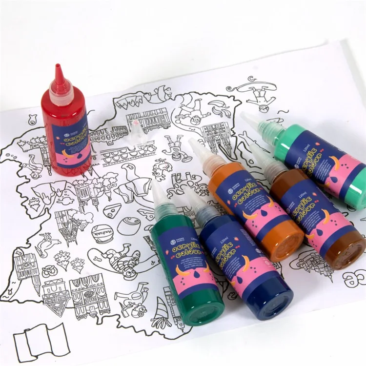 Factory Direct Sale 120ML Acrylic Paint Set Hand-Painted Wall Painting DIY Graffiti Paint