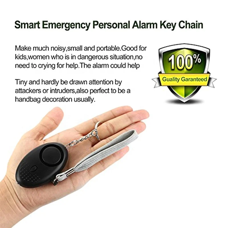
Portable Siren Personal Alarm for Woman Emergency Self-defense Security Alarms Keychain with Led Flashing Light Safe Sound 120DB 