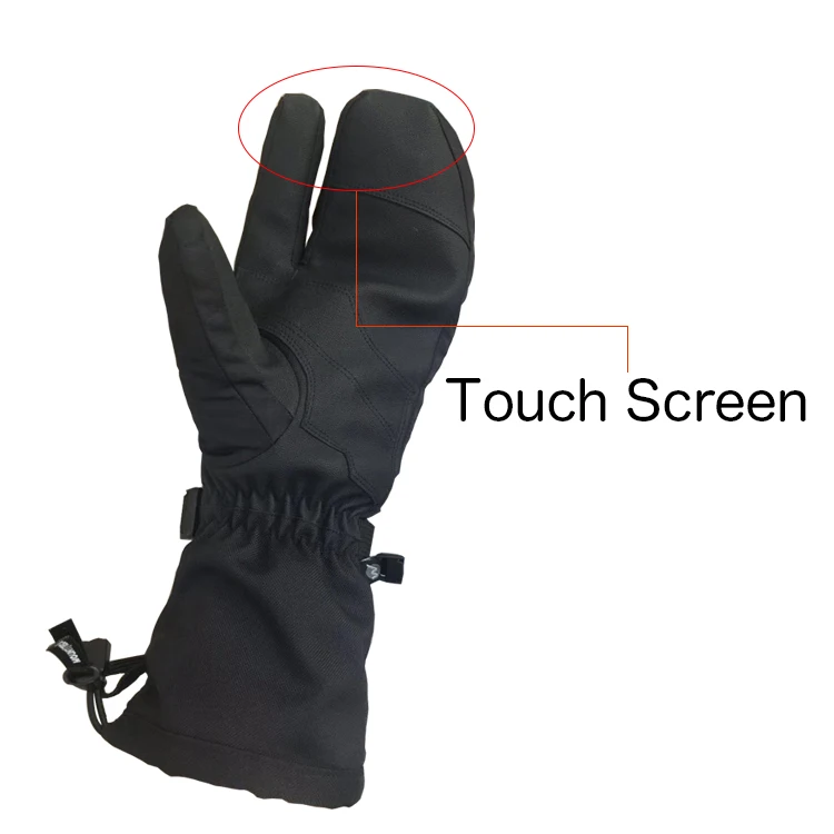 Thermal Men Winter Sport Thinsulate Heated  Waterproof Touch Screen Ski Gloves Ski Mittens