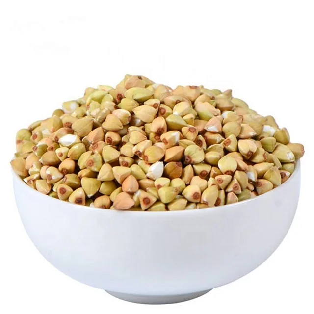 Hulled roasted buckwheat grain in