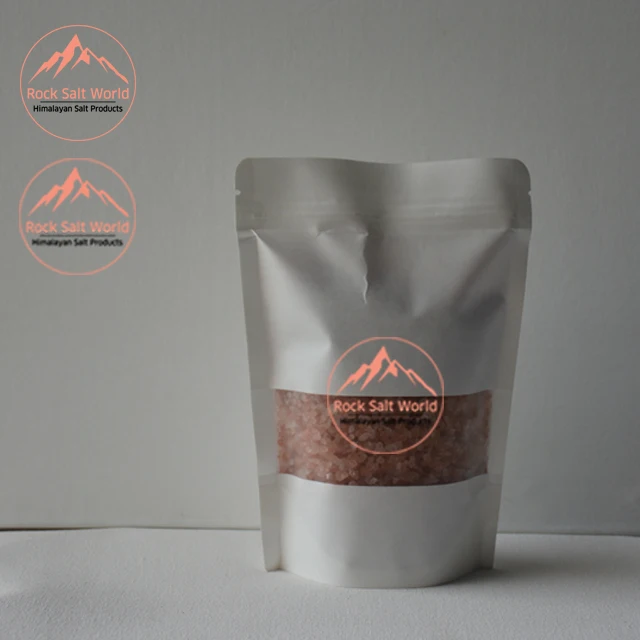  Лучший натуральный кулинарный пищевой мешочек для съедобной соли 1 кг Кристальные пищевые мешочки из гималайской темно-розового цвета с лучшей упаковкой на молнии