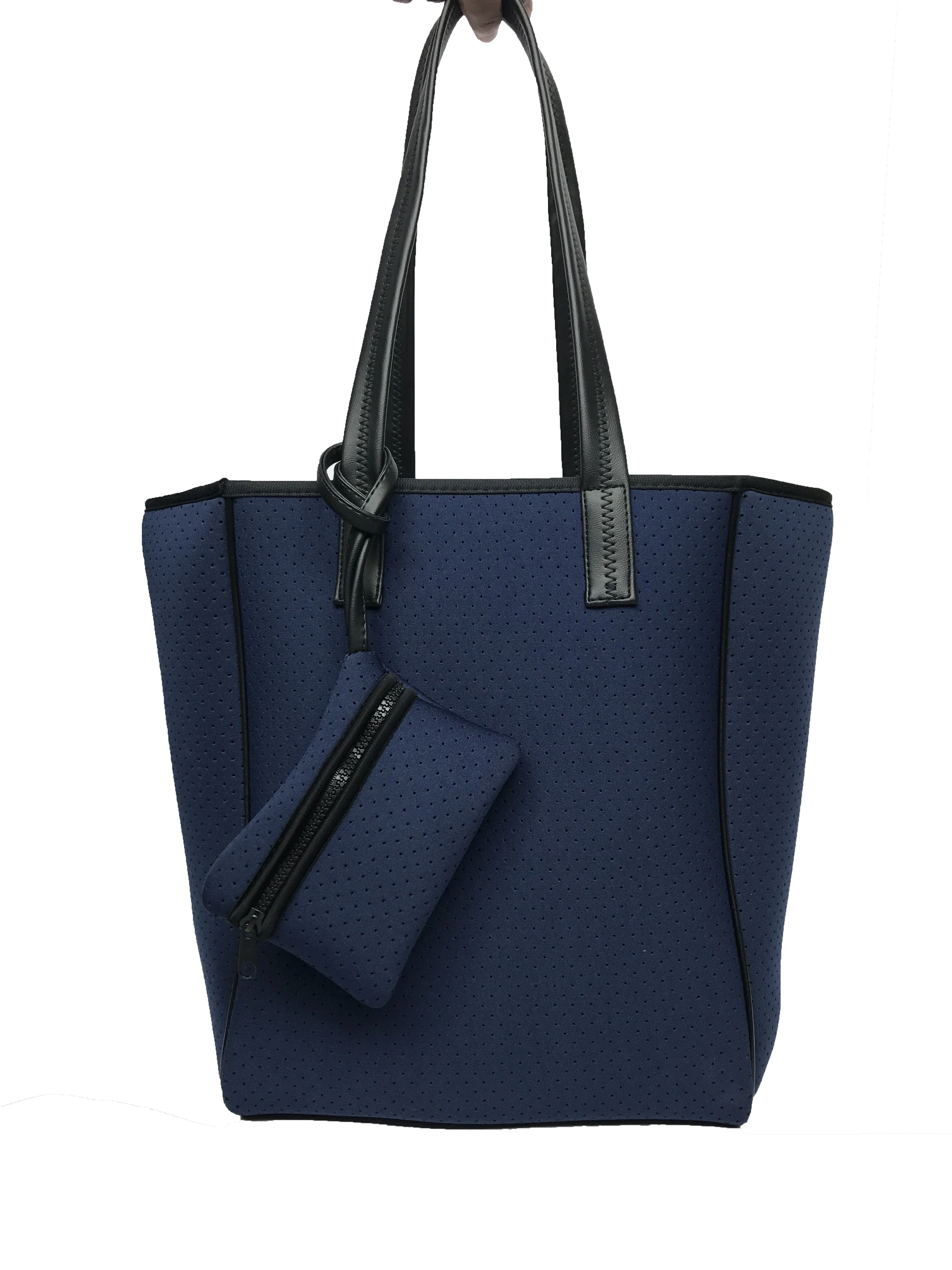 2022 New Custom Women Summer Neoprene Tote Beach Bag With Cotton Rope