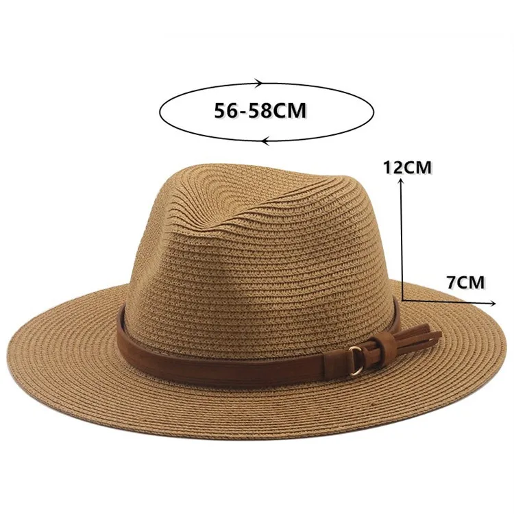 HEFT BOOOGE Wholesale Cheap Outdoor Sunshade Bowler Beach Natural Straw Jazz Hat
