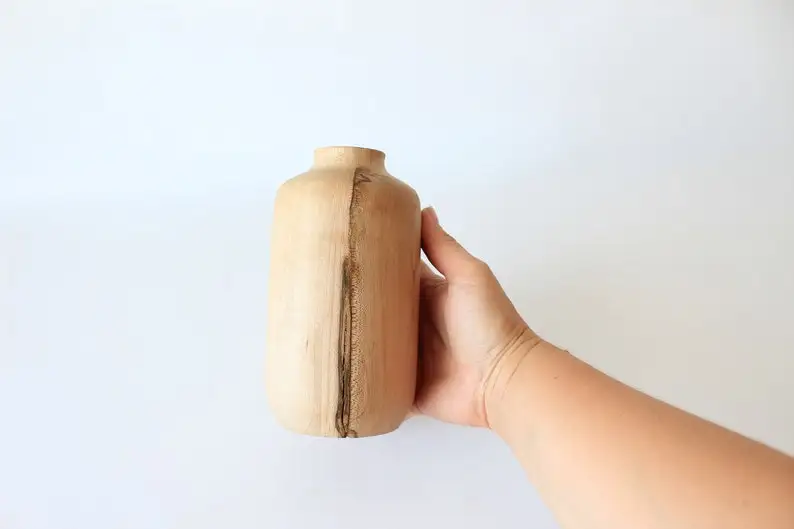 Деревянный цветочный горшок ваза небольшой садовый деревянный плантатор для балкона домашнего декора круглой формы столовой посуды