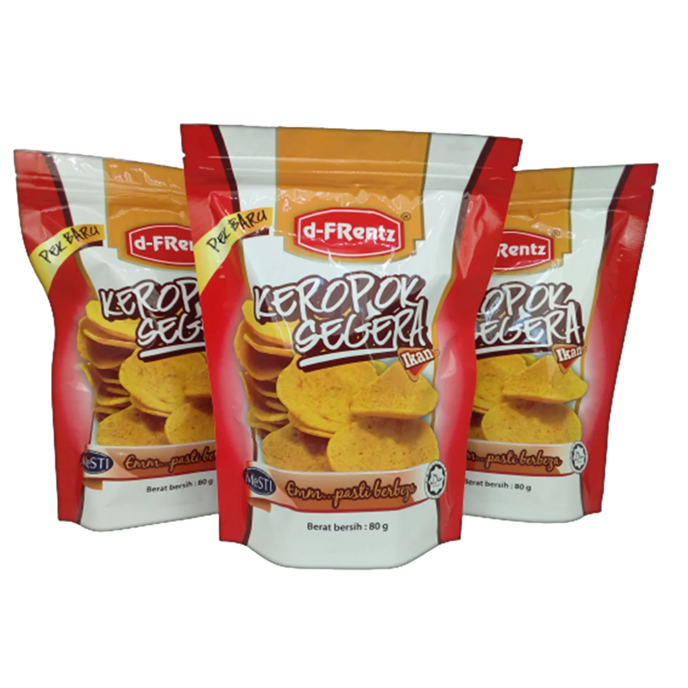 Ready to Eat Fish Cracker Sweet and Salty Crispy Fish Snack Keropok Segera Ikan 80GM Halal Snacks Manufactured In Malaysia