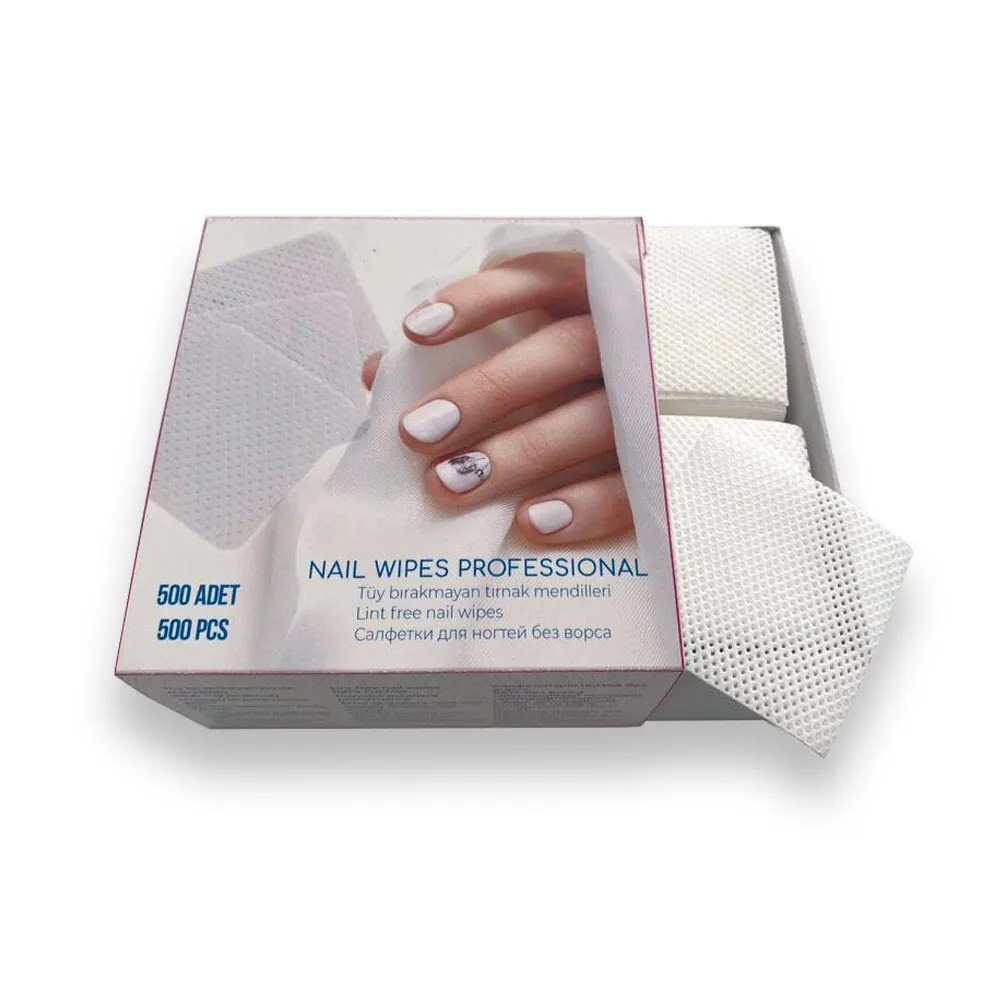 500pcs/pack Nail Polish Remover Lint-free Wipes