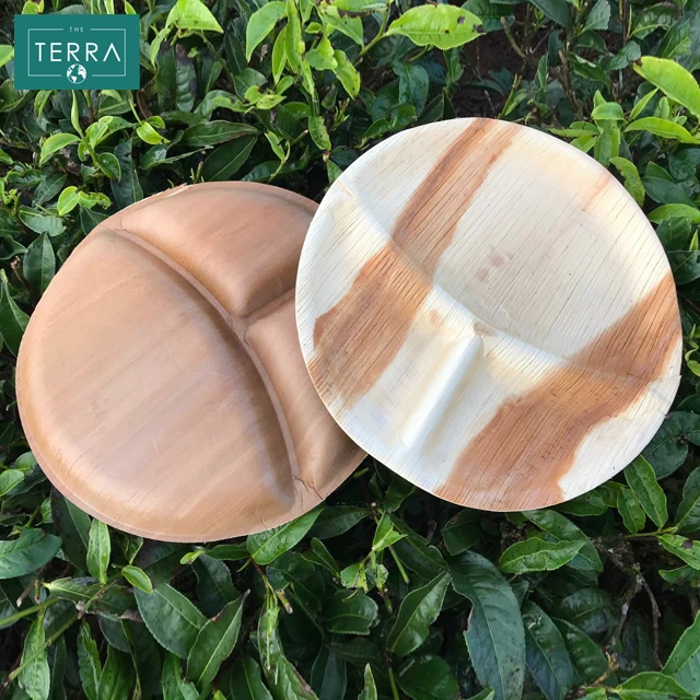 20 cm x 2 cm Natural Kitchen Home Garden Tableware Areca Leaves Disposable Round Food Plates 20 From Vietnam