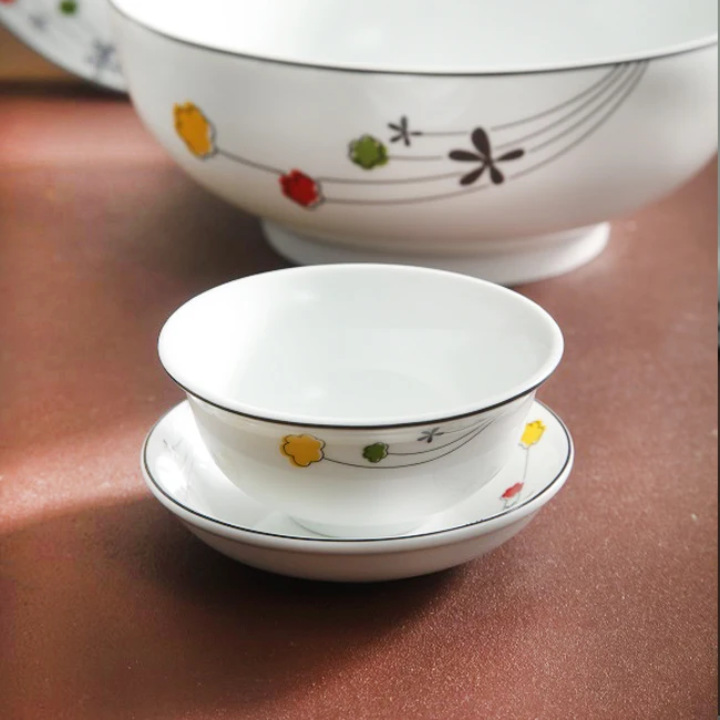 OEM 2022 Unique Flower A04 patterns Porcelain Dinner Set from Long Phuong wholesale tableware porcelain manufacturer