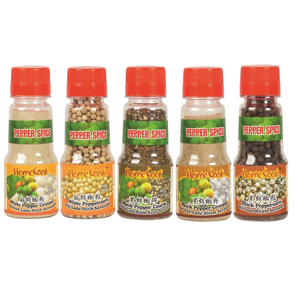 
New Brand 40g HomeCook Dried Ground White Pepper With Shelf Life 24 Months In Bottle With Export Standard 