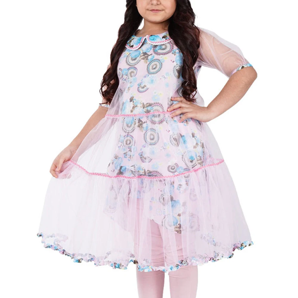 Export Oriented New Design Polyester & Cotton Best Selling Wholesale Price High Quality Girls Dresses From Bangladesh