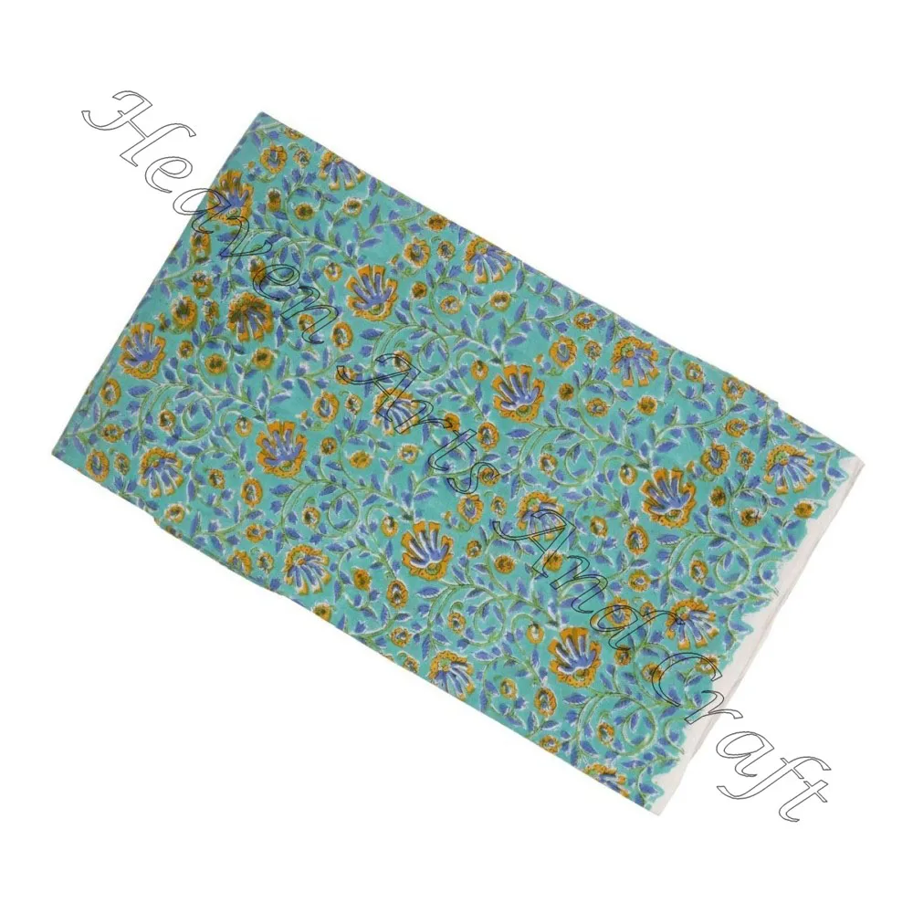 Jaipuri Indian Hand Block Printed Fabric 100% Cotton Upholstery Fabric For Home Furnishing