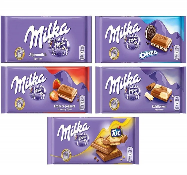 Шоколадные бруски Milka 100 г и 300 г