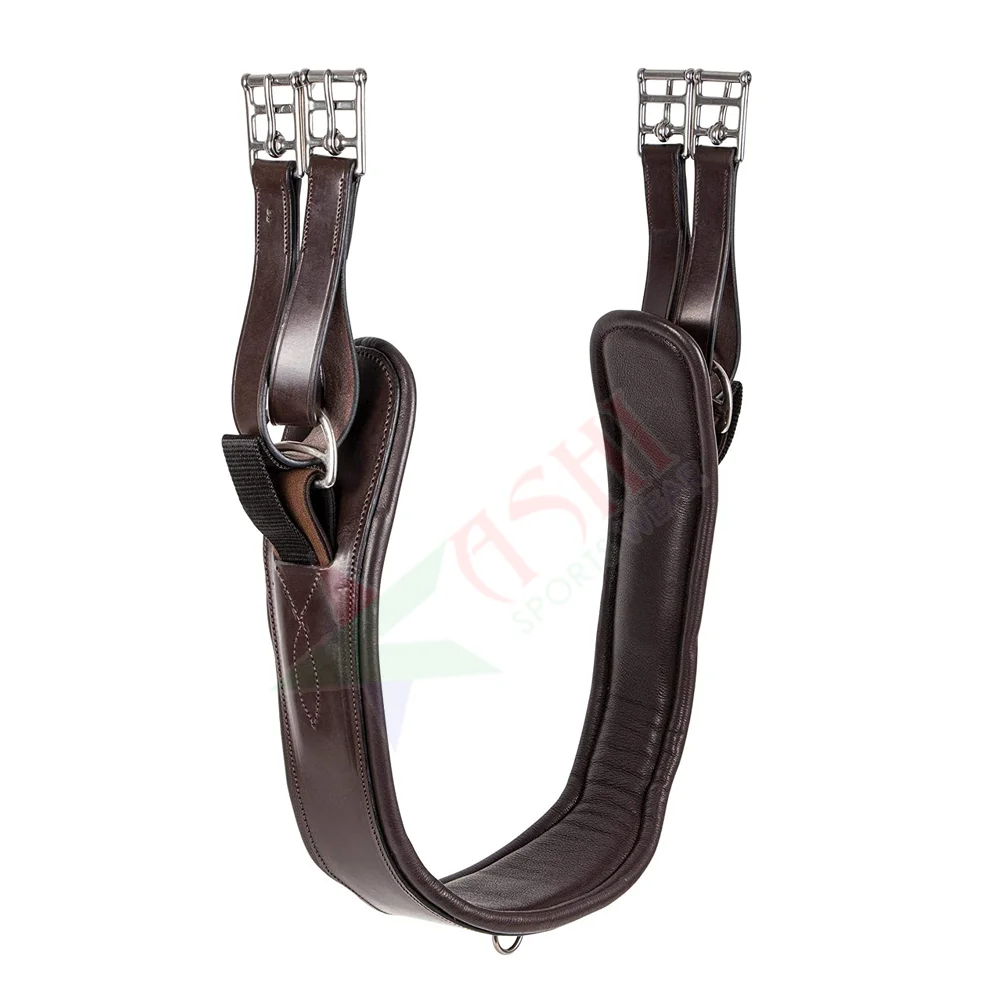 High Quality Genuine Leather Western Horse Girth Cinch Premium Leather Western Horse Back Girth Horse Custom Soft Saddle Girth