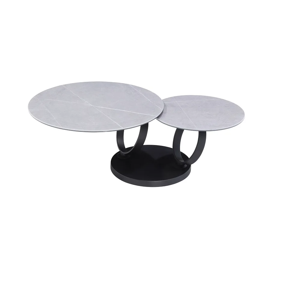 Apartment Metal Base White Black ELLY Smart Motion Luxury Coffee Table From Guangdong China