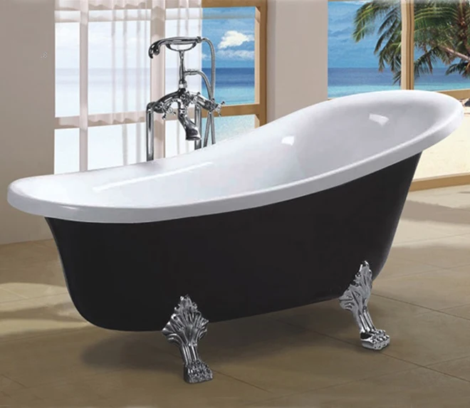 C6305 Classic Design Freestanding tiger Claw Foot Bath Tubs in Black