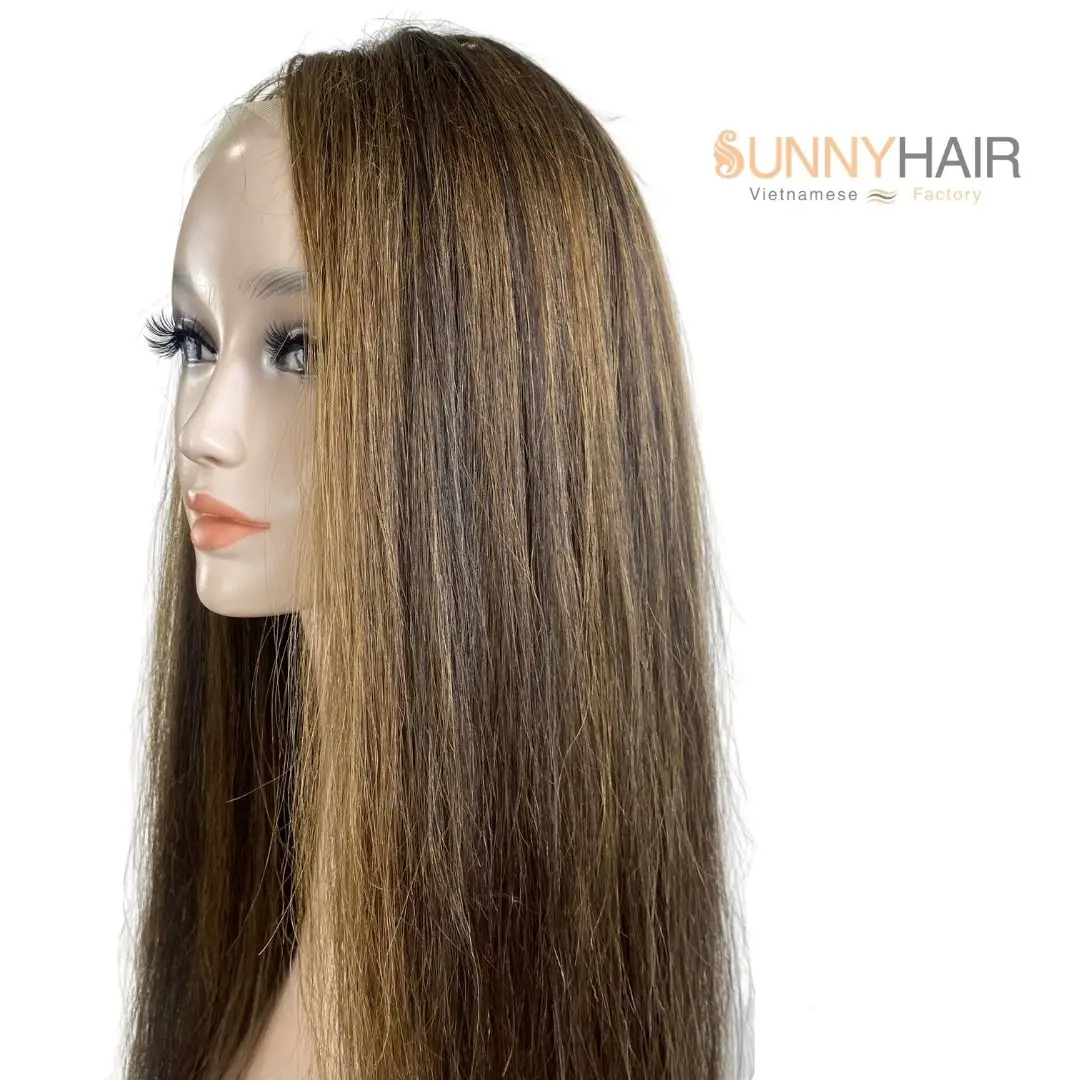 Piano Coffee Brown Bone Straight Wig Various Lengths From Luxury Vietnam Wig Manufacturer