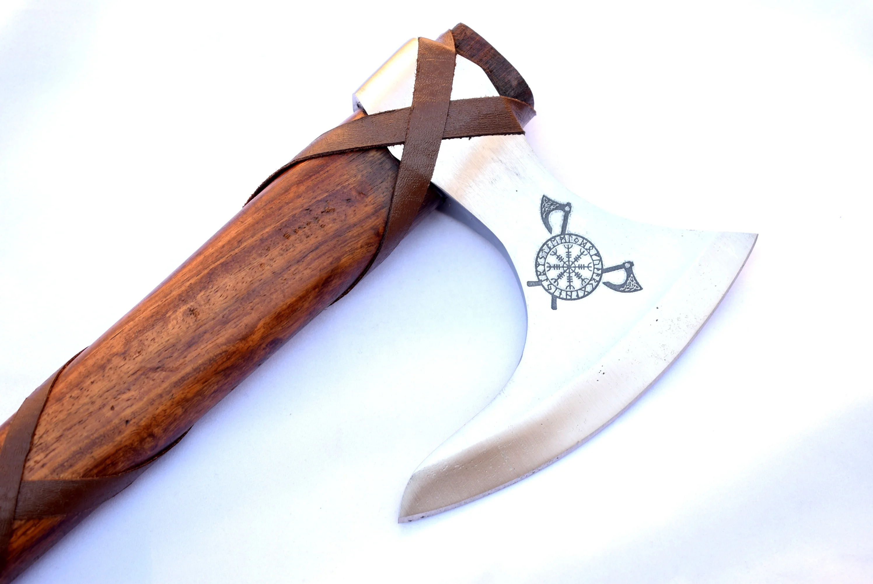 HAND FORGED  HIGH CARBON STEEL ODIN VIKING AXE FUNCTIONAL ART TOMAHAWK VIKING AXE CAMPING OUTDOOR HUNTING AXE V-0012