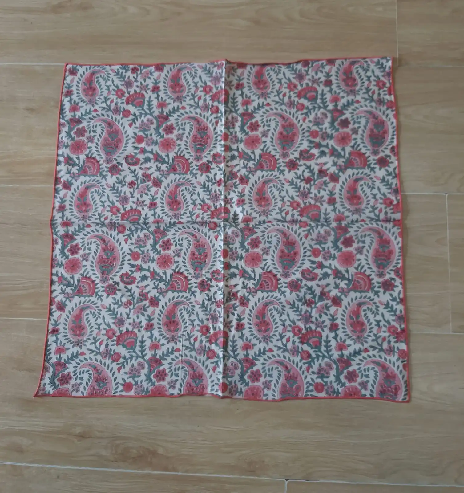 Wholesale Hand Block Printed Fabric Napkins With Handmade Embroidery Edge Napkins Dinning Table Furnishing Wedding & House Party