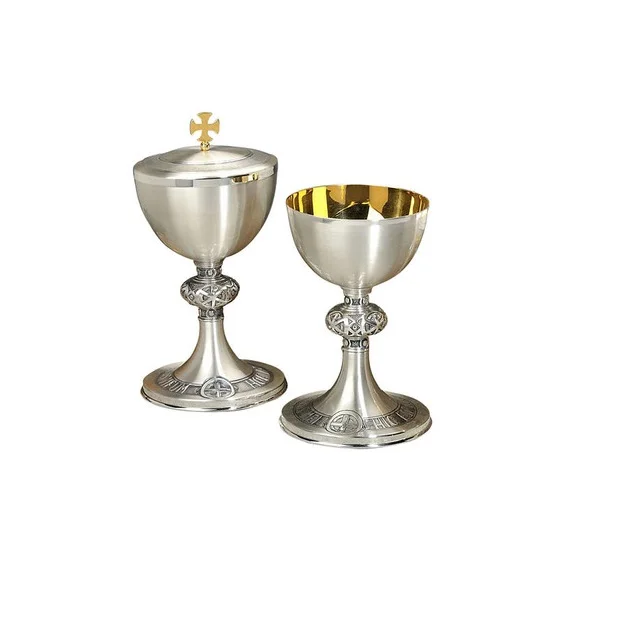 
CHALICE AND CIBORIUM SET FOR CHURCH USE 