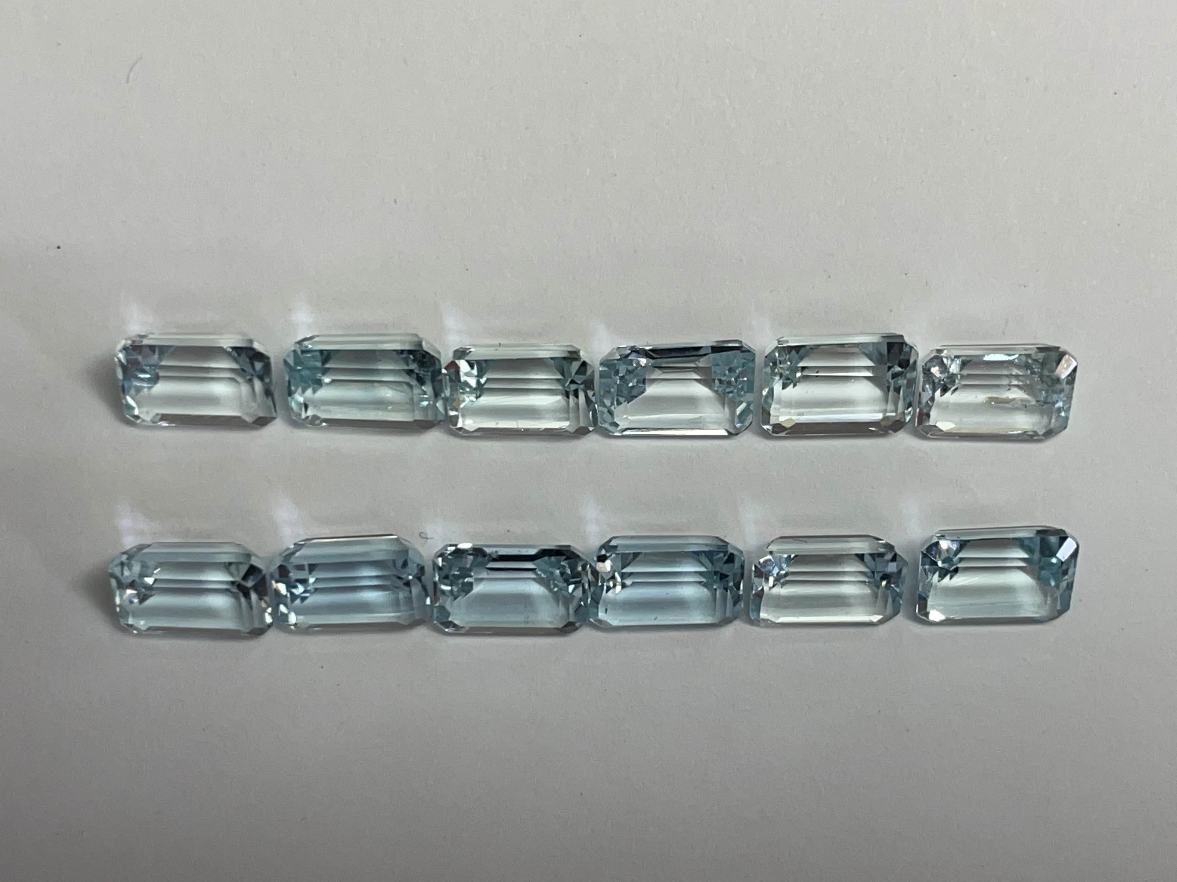 7*5mm Emerald Cut Calibrated Natural Aquamarine Stone Santa Maria Color By Real Gems