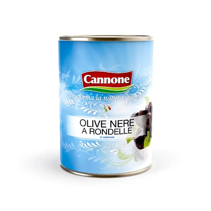 
Canon, черные оливки, шайбы в банке из соленой стали 4100 г/4250 мл, Сделано в Италии 