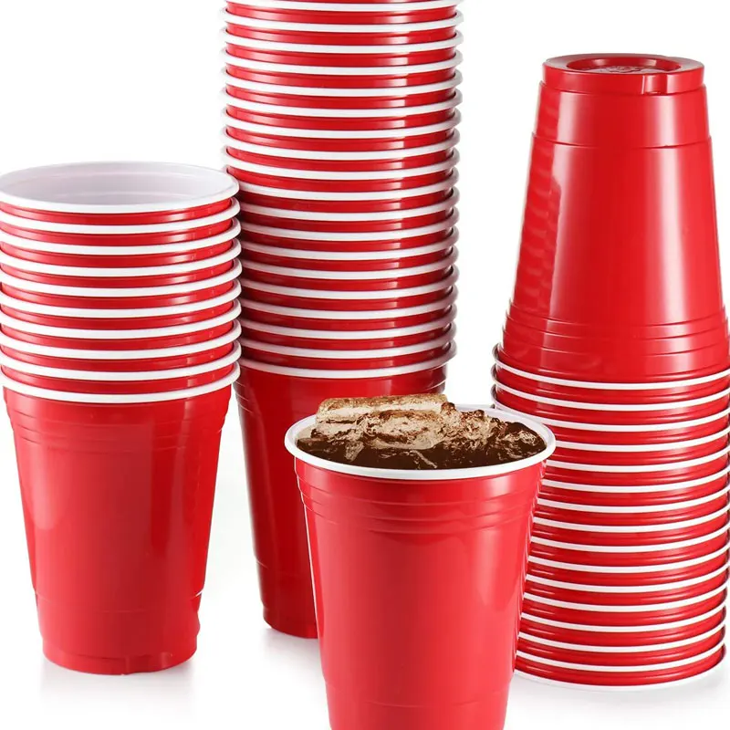 Birthday Wine Drinking Children Blue Fun Creative American Personalised Custom Disposable Red Plastic Party Cups