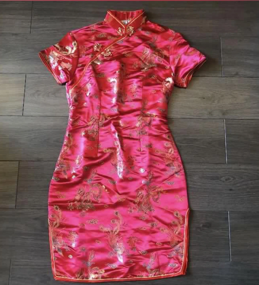 Традиционное китайское облегающее шелковое платье для женщин и