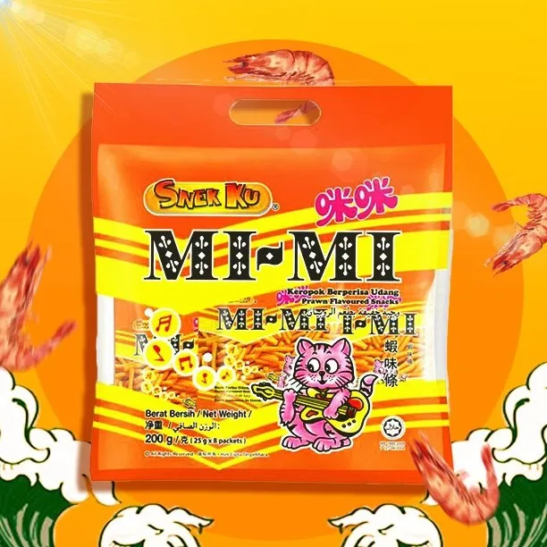 No Spicy Halal Crispy Snack Seafood Snack Mimi Prawn Stick