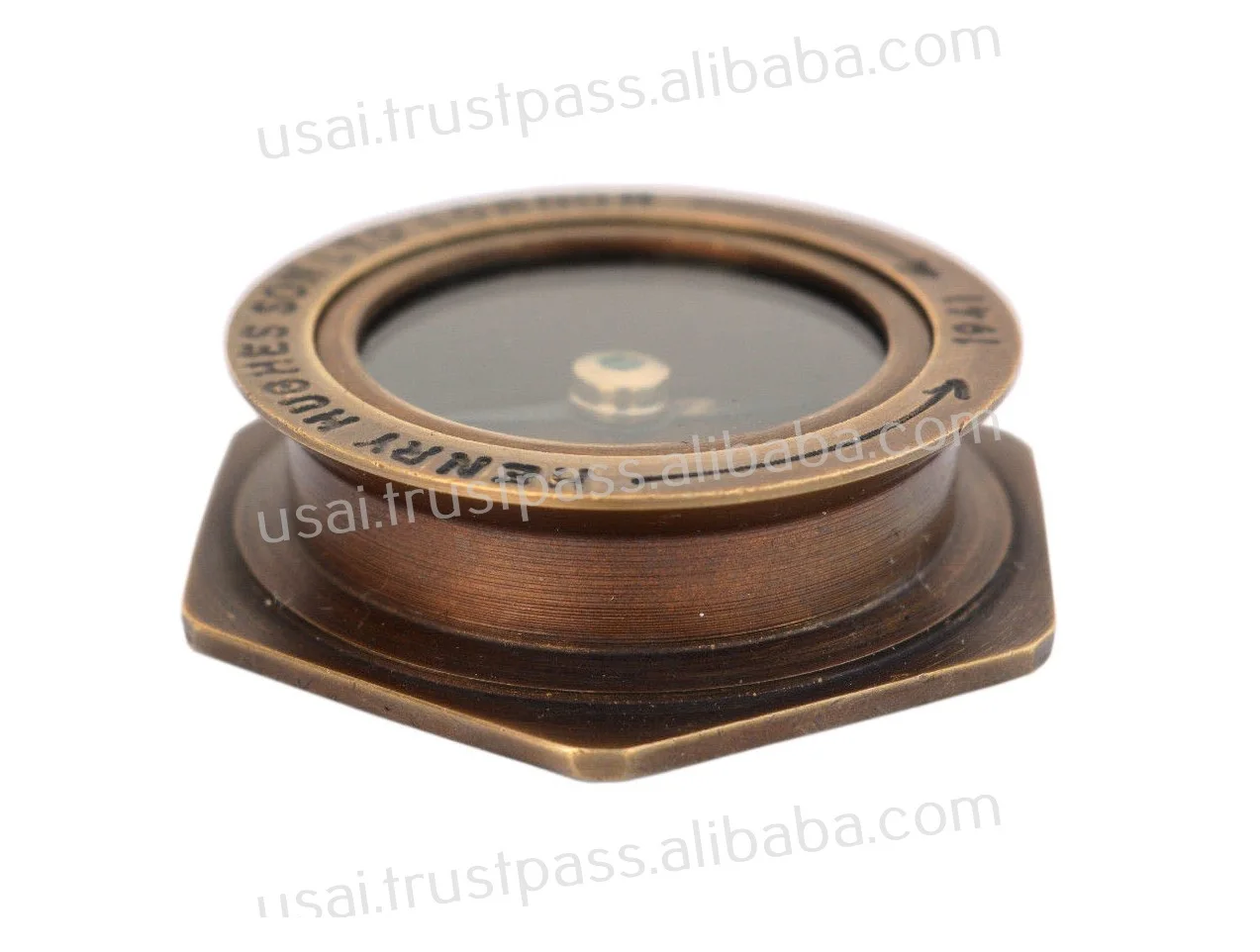 Латунный компас античный Королевский Темно-синий плоский компас-1 5 Дюймовый