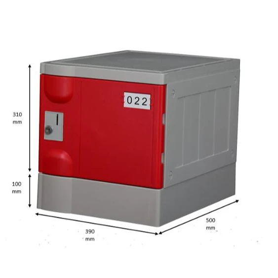 Safe Waterproof Red Coinlock ABS Locker for office and school