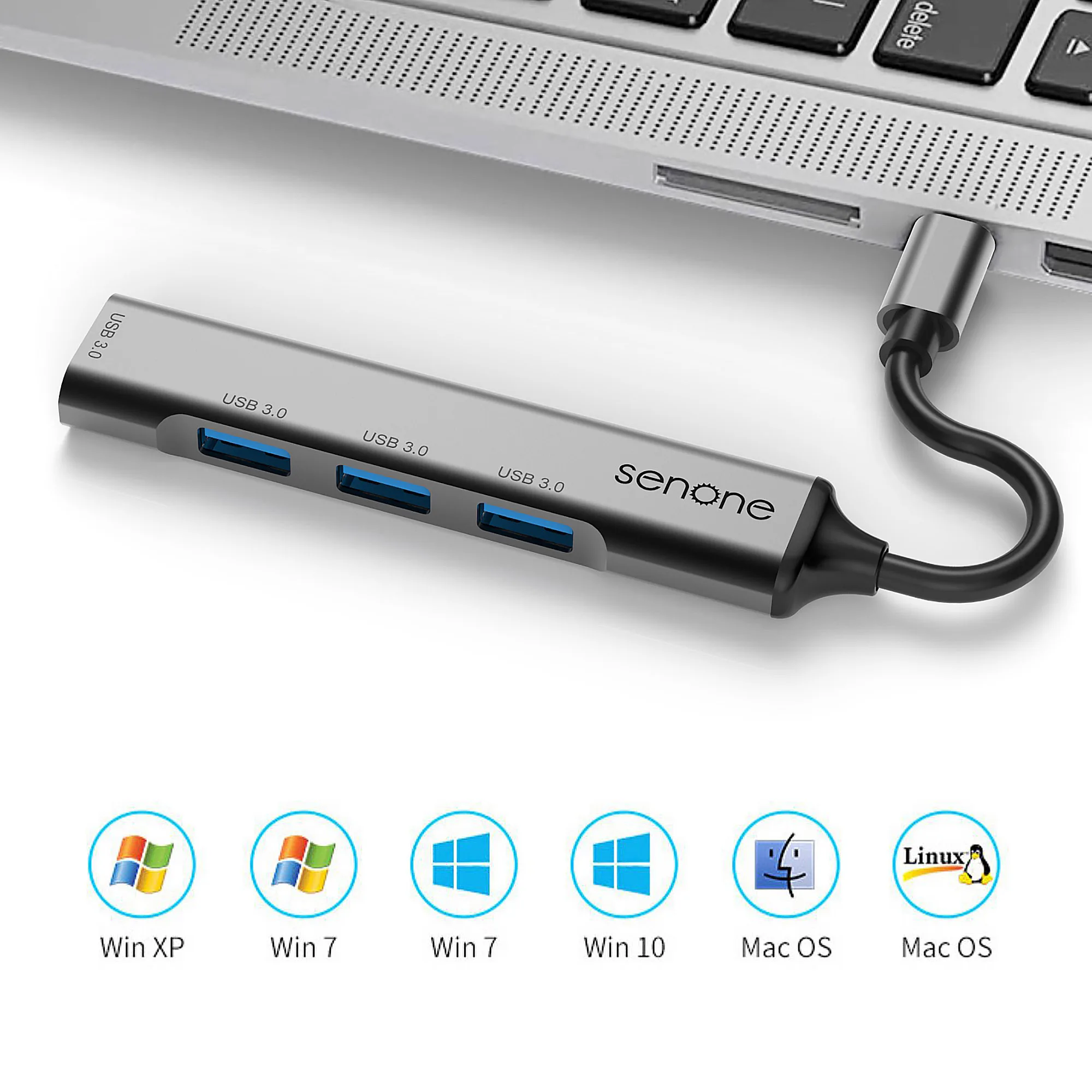 Супер скорость передачи данных HUB адаптер Многофункциональный USB 3 0 хаб 4-в-1 из алюминиевого сплава с