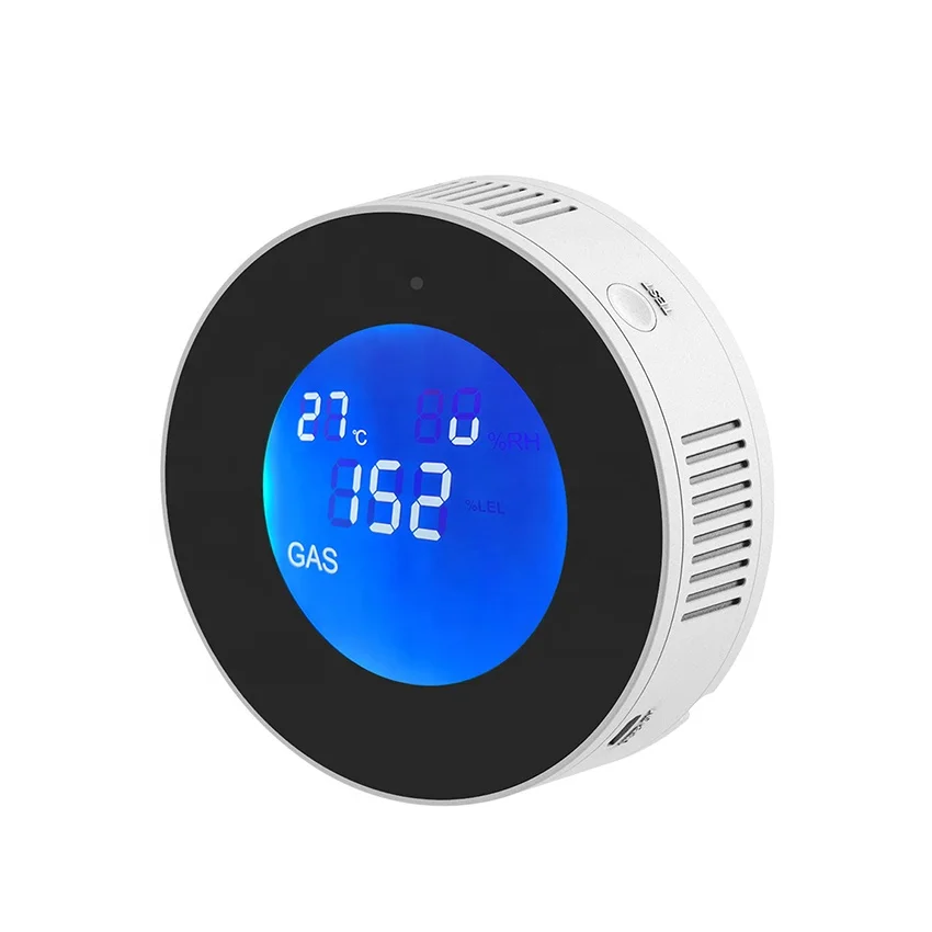 Alarms gas leakage damage avoid CH4 gas detector LCD screen concentration detection App control kitchen alarm