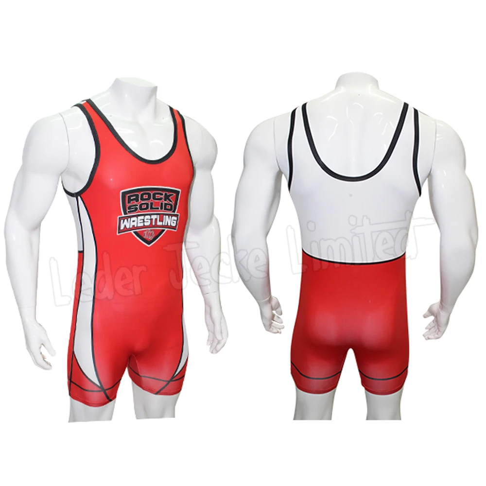 Wholesale Best Cheap Sports Team 100 Polyester Customized Logo Full Sublimated New Design wrestling singlets Men Sublimation OEM
