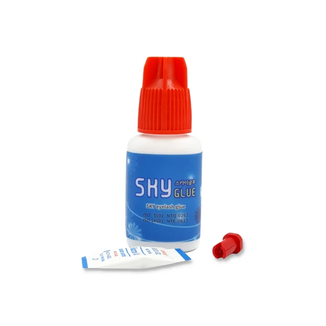 Sky Glue S  5ml for Eyelash Extensions Korea Original Sky Glue Red Cap Fast Dry Long Lasting Eyelash Glue Private Label Adhesive