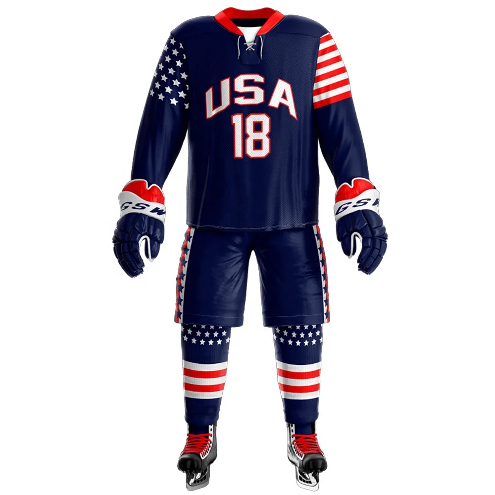  Custom Breathable Sublimation Printing Ice Hockey