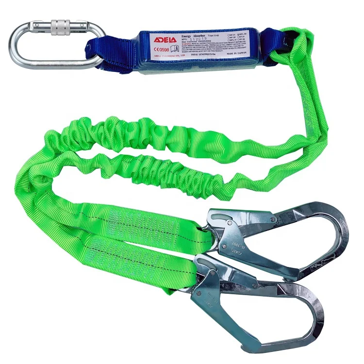 CE Certified Fall Protection Safety Harness Rope Tool Lanyard With Hooks