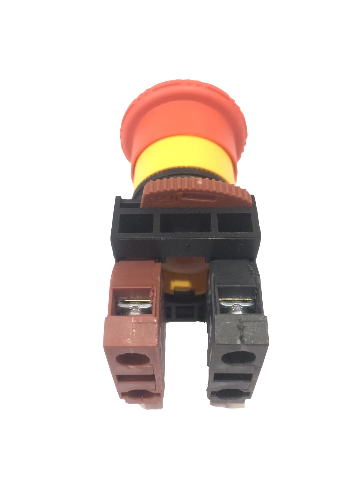 22mm Non-Illuminated Emergency Stop Push Button Twist To Release Head