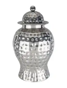 New Antique Design Silver Metal Luxury Storage Ginger Jar Dark Gray Color Modern Kitchen Food Ginger Jar at Competitive Price