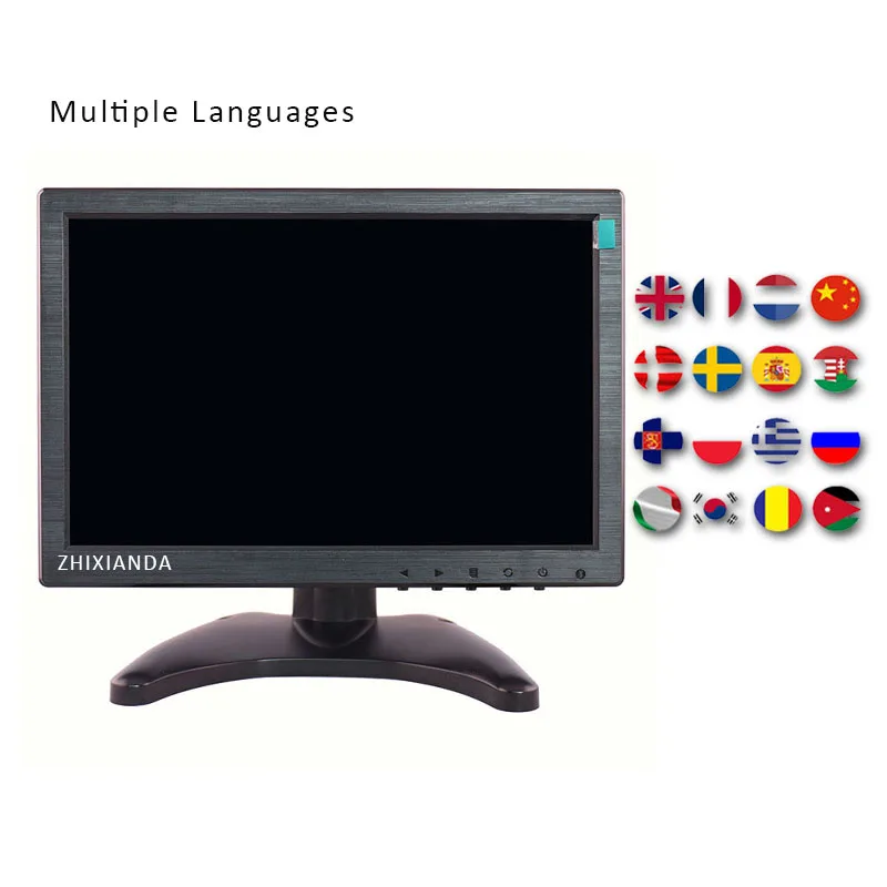 
ZHIXIANDA Desktop 10.1 inch 1280*800 Adjustable 12V Computer Monitor 