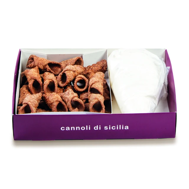 Premium sale artisanal Italian cannoli made in Sicily kit 25pcs mini ready for export
