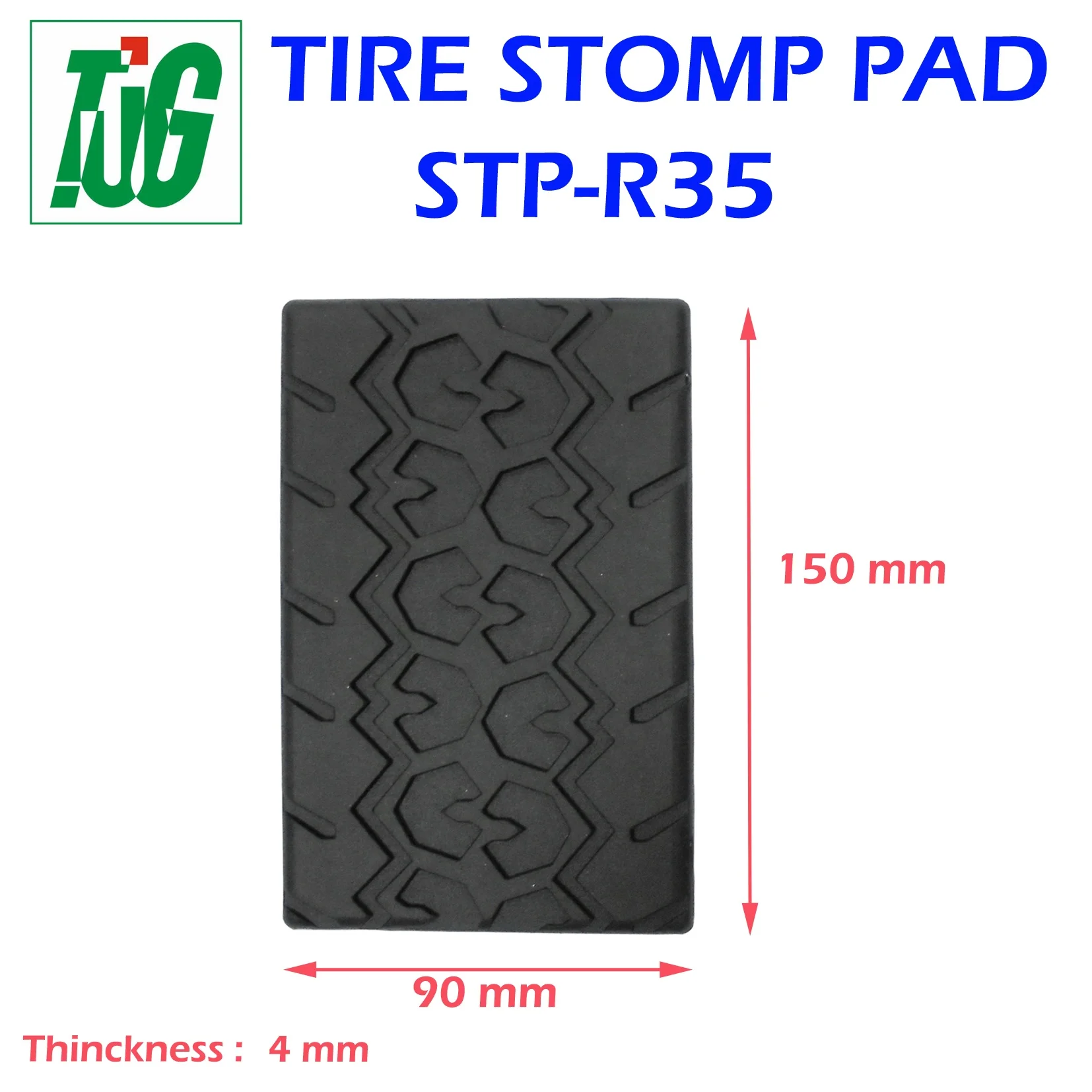 STP-R35 Skidproof Snowboard Snow Stomp Rectangle - Tire