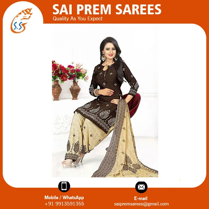 Курти из 100% чистого хлопка с парафилом Salwar костюм для женщин купить у