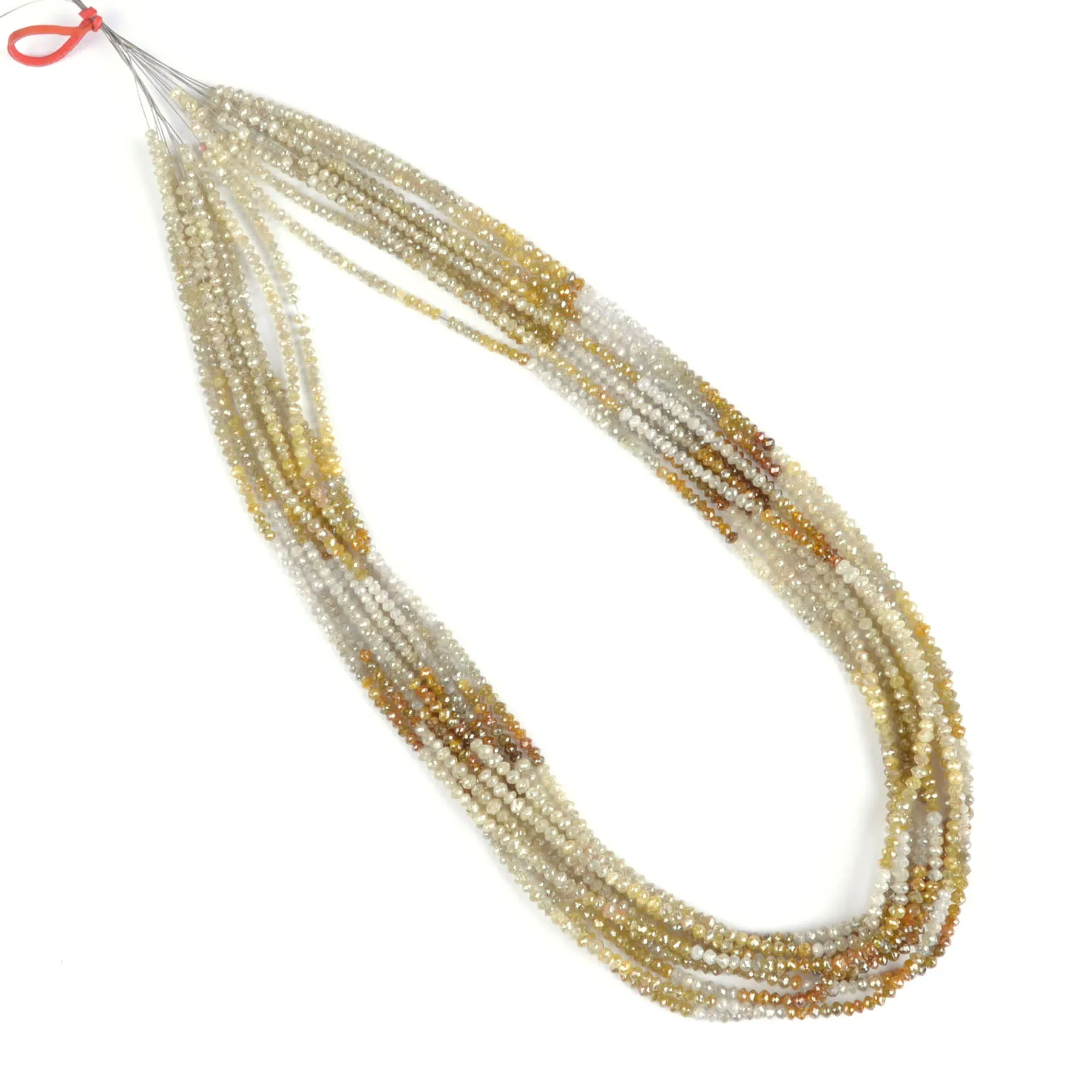 Оптовая продажа бусины из натурального желтого бриллианта граненые