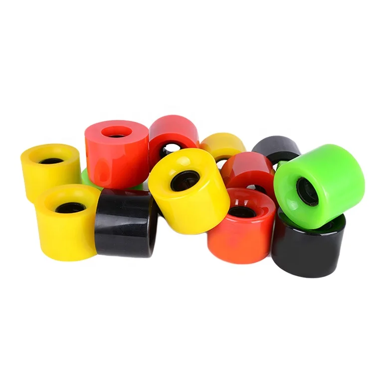Wholesale Set of 4 Wheels Custom LOGO PU Material 70MM Skate Board Longboard Skateboard Wheels
