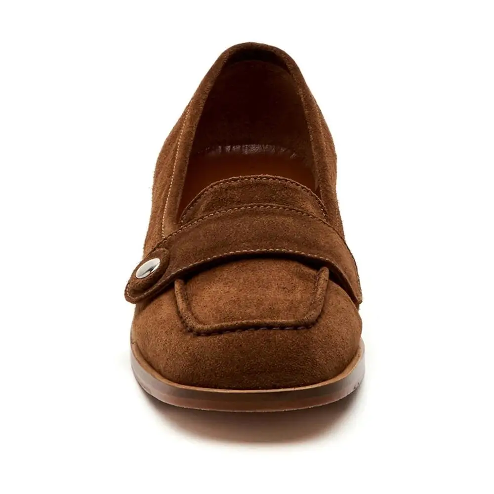 Flat women elegant suede slip on flat genuine leather shoes lady footwear moccasin shoes (LAJft0014)