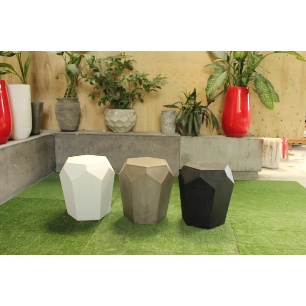 Unique Outdoor Garden or Indoor Furniture gray concrete End Table / Side Table Completely waterproof For Bedroom or Living Room