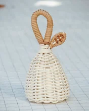 Vintage Rattan Baby Rattle