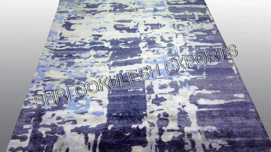 Hand Knotted Indo Nepali Customized Size Indian Traditional Decorative Carpets