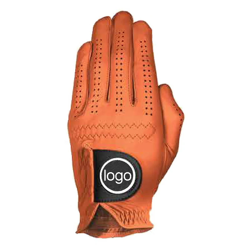 High Quality Cabretta Golf Gloves for Players Plain Soft Full-Handed Leather with Custom Logo for Sports Training